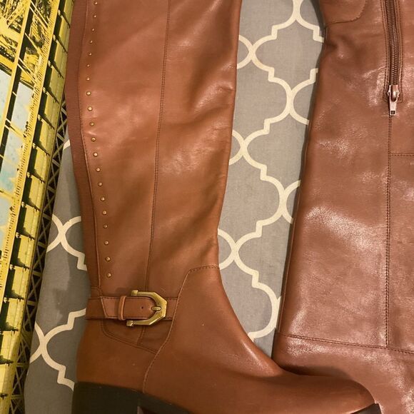 Gibson Mortimer brown leather over knee boots sz.6.5 - Picture 2 of 7